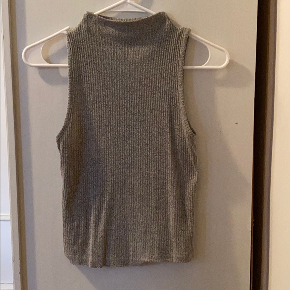 Forever 21 grey  turtleneck crop top